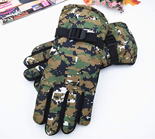Maorrew Kids Cold Weather Waterproof Camo Print Winter Gloves Outdoor Warm Ski Gloves Mittens2