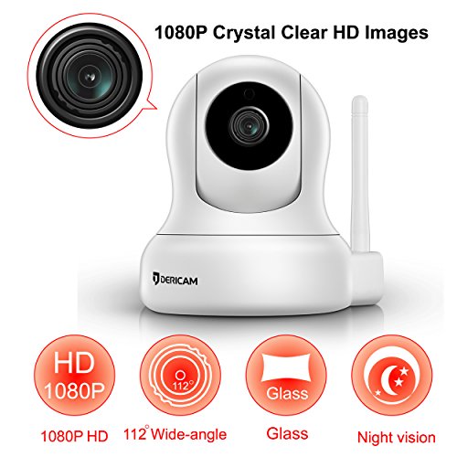 1080P Home Wireless Security Camera, Pan/Tilt Control, 4x Digital Zoom, Night Vision and Two-Way Talk, Baby Pet Front Porch Monitor, 2018 updated Alternative Antenna version by Dericam, White - Thumbnail 7