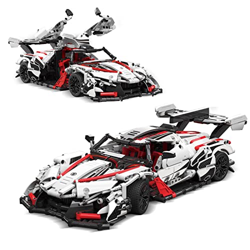 Super Voiture de Sport Briques de Construction Sets,Jouets de Modèle de Voiture l'échelle 1:14,Ensemble de Construction de Voiture de Course,Convient aux Adultes et aux Adolescents (1391 pièces) Cover