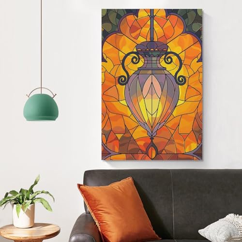 Sublimer un mur vide avec la toile lanterne fleurie sinyumoney - 4