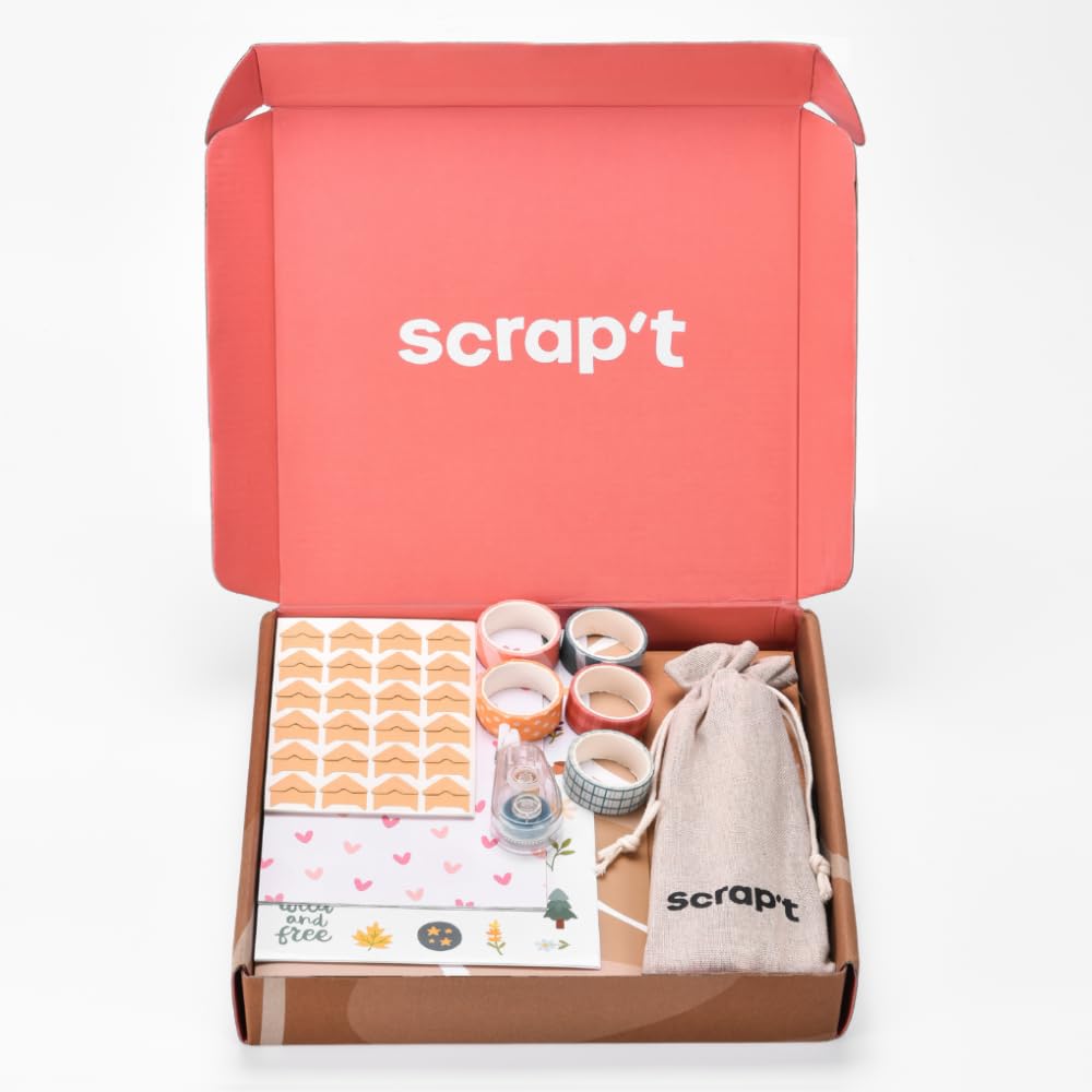 Kit de álbumes de recortes, álbum de fotos de 80 páginas, álbum de recortes, capacidad para más de 300 fotos, con bolígrafos metálicos, más de 150 calcomanías, bolígrafo de pegamento, cintas Washi