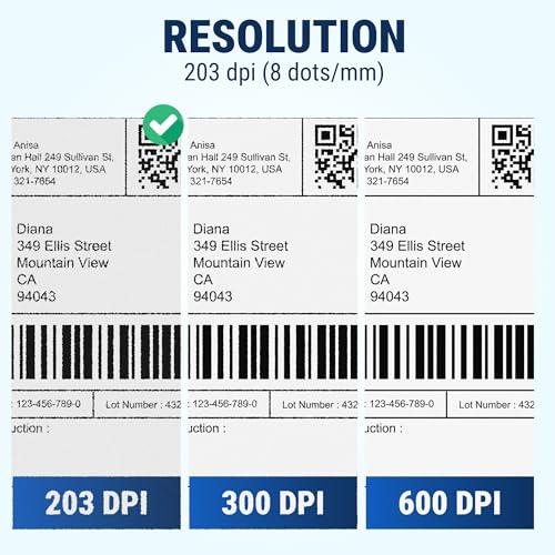 Image of McAuley Labels GoDEX DT200+ Direct Thermal Label Printer - Fast Everyday Barcode Printer - 2 inch, 203 DPI, Upgraded Memory, USB /Serial /Ethernet