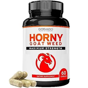 Horny Goat Weed For Men and Women – [Maximum Strength 1590mg] – Maca, Ginseng, L-Arginine, Tribulus – Premium Hornygoatweed For Men – Icariin Epimedium For Men – 3rd Party Tested – USA Made – 60 Count