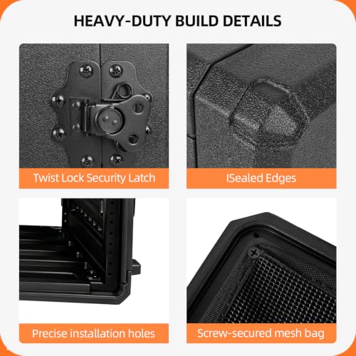 Image of 6U Rack Case Shallow 16 inch Depth, 19 inch Rackmount Flight Road Travel Case, Waterproof Protective Hard Case with Customized Foam, Wireless Mic System Storage /Amp /Effect /DJ Mixer