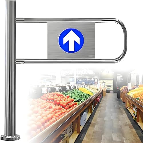 Automatic Closing Safety Swing Gate - Durable Spring-Loaded One-Way Door for Child Safety, Pet Barrier, Supermarkets, Malls, Playgrounds - Easy Installation, Indoor/Outdoor Use