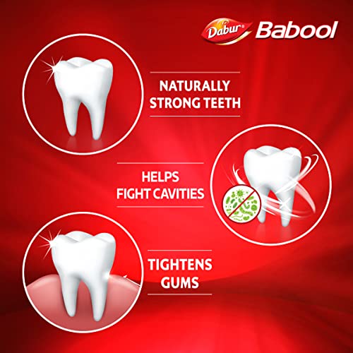 Image of Dabur Red Gel Toothpaste 300g (150g x 2, Pack of 2) Dabur Babool Ayurvedic Toothpaste -300g