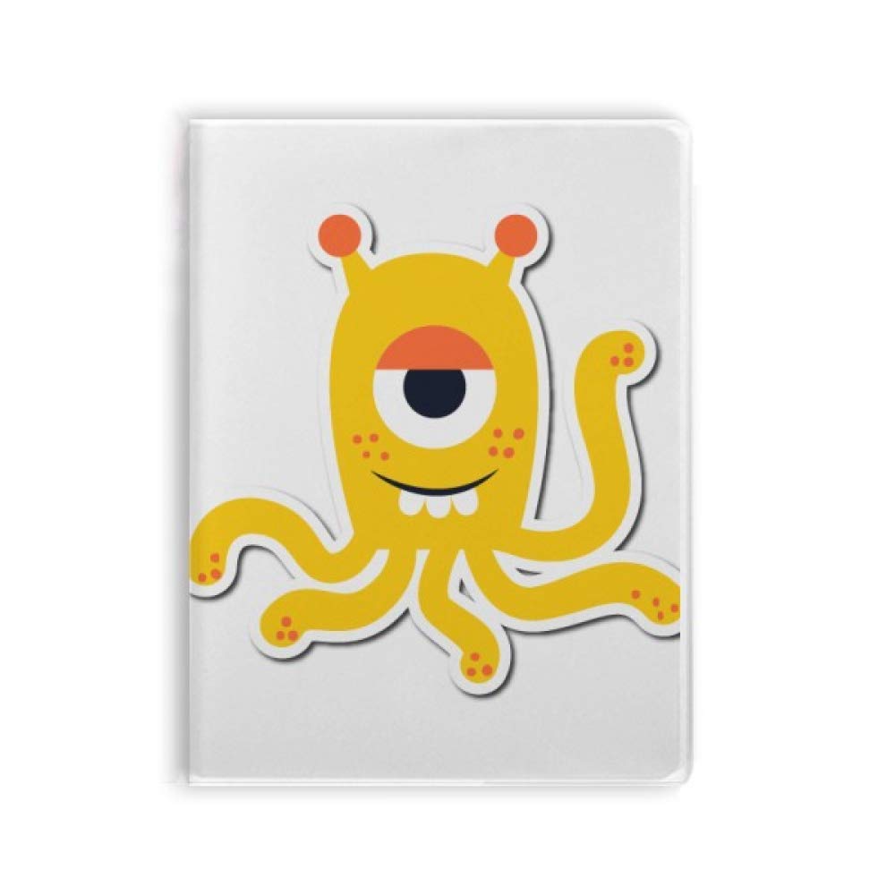 Carnet de notes couverture souple motif monstre jaune