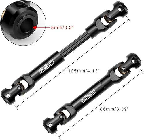 Miniatura 2 de Eje de transmisión de acero inoxidable resistente para TRX4 Axial SCX10 90046 AXI03007 RC 110 Accesorios de actualización de automóvil (3.386-4.134