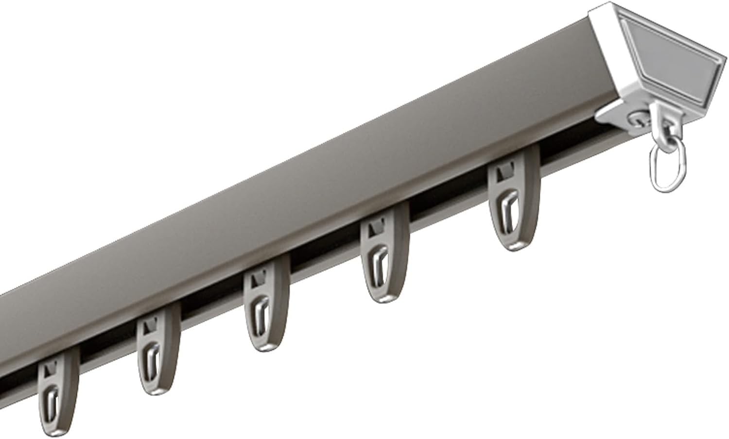 V Shape Ultra-thin Curtain Rail System Aluminum Ceiling Track for Curtains Room Divider Rod for Windows(Champagne,180 cm/70.9in)