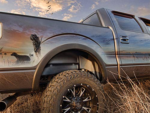 Image of Husky Liners Wheel Well Guards and Mud Guards for 2021-2024 Ford F-150 (Excludes Raptor) | Rear and Front Set - Black, 6 pc.