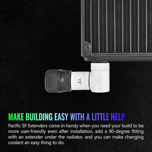 Image of Thermaltake Pacific SF Male to Male 30mm Extender White /DIY LCS /Fittings CL-W391-CU00WT-A