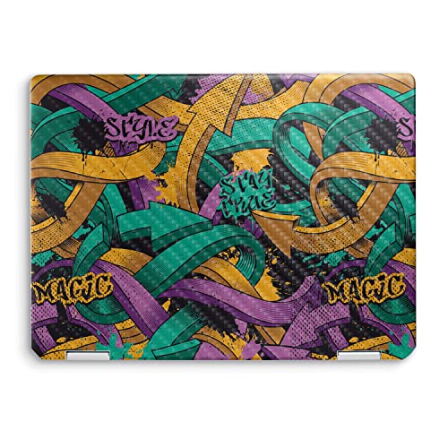 Image of MightySkins Carbon Fiber Skin Compatible with HP Spectre x360 14 inch (2022) Full Wrap Kit - Tertiary Arrows | Protective Durable Textured Carbon Fiber Finish | Easy to Apply | Made in The USA
