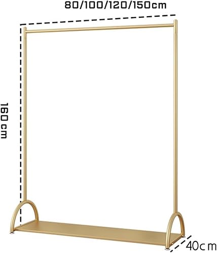 Miniatura 4 de Perchero de ropa moderno de metal para colgar ropa, perchero dorado con estantes, organizador de ropa de pie para dormitorios y boutiques, perchero