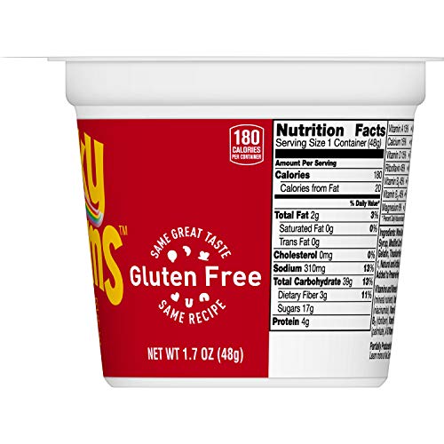 Lucky Charms, Gluten Free Breakfast Cereal Cup, 1.7 oz (Pack of 12)