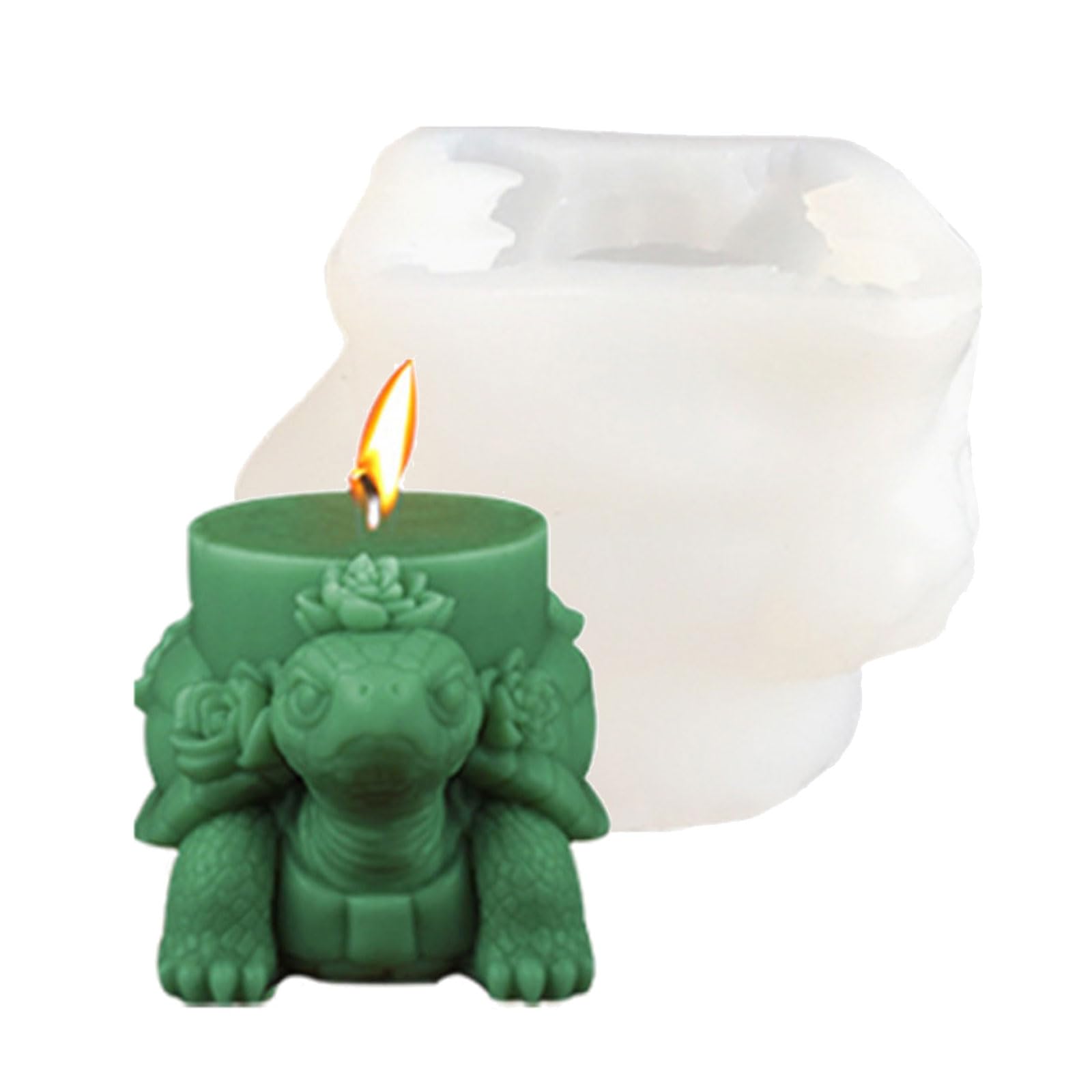 CAZSTYK 3D Turtles Silicone Turtles Cylindrical Molds Ornament Plasters Casting Epoxy Resin Silicone