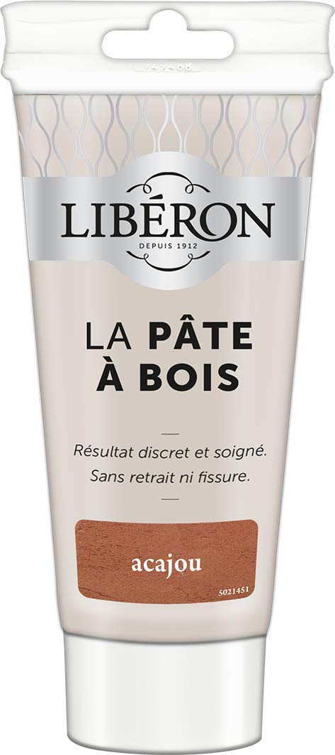 Pâte à bois Libéron acajou 150g pour réparation et rebouchage du mobilier