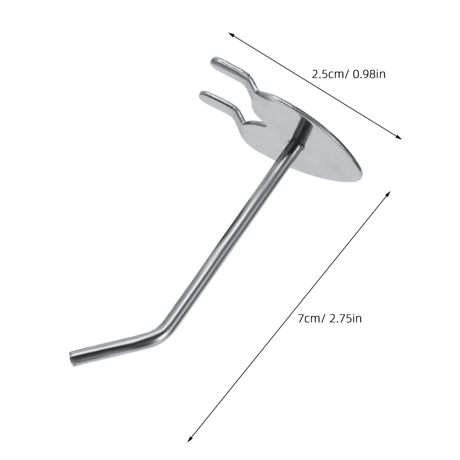 PRETYZOOM 20Pcs Heart Shape Hooks for Pegboard Heavy Duty Display Prop Hooks for Supermarket and Shop Shelving for Organizing Items