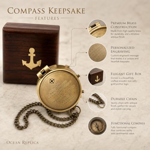 Brújula elegant para aniversario - regalo romántico miniatura 4