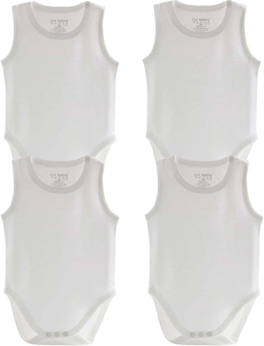 Baby Girls Clothes Sleeveless Tank Top Onsies Cotton Baby Bodysuit Pack of Toddler Summer Clothing
