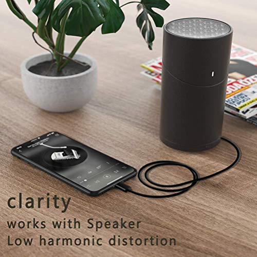 [Apple MFi Certified] iPhone AUX Cord for Car Stereo, Lightning to 3.5mm Audio Cable Compatible for iPhone 11/11 Pro/XS/XR/X 8 7 6/iPad, iPod to Speaker, Home Stereo, Headphone, Support iOS 13 (Black)