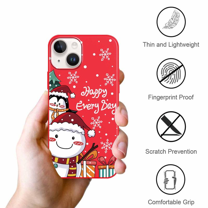 Yoedge Noël Coque Pour IPhone 15 Pro Max 6,7", Etui En Rouge