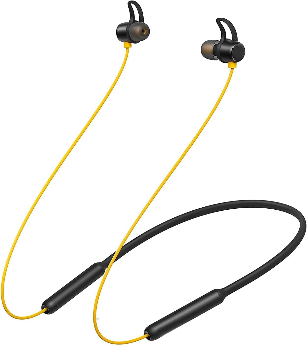 Shop RealsShop Reals D Wireless Bluetooth Headphones Earphones for Gionee Elife S Plus, Gionee Elife S6, Gionee M5 Marathon Plus, Gionee S6 Pro Original Sports Bluetooth Wireless Earphone with Deep Bass and Neckband Hands-Free Call/Music, Sports Earbuds, Sweatproof Mic Headphones with Long Battery Life and Flexible Headset (PLS19,RKZ-BLR,BLACK)