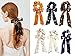 Produktbild Haargummis, Chiffon, mit Schleife, elastisch, Blumendruck, Pferdeschwanz-Halter, Haar-Styling-Zubehör für Damen, Mädchen, zufällige Farbauswahl