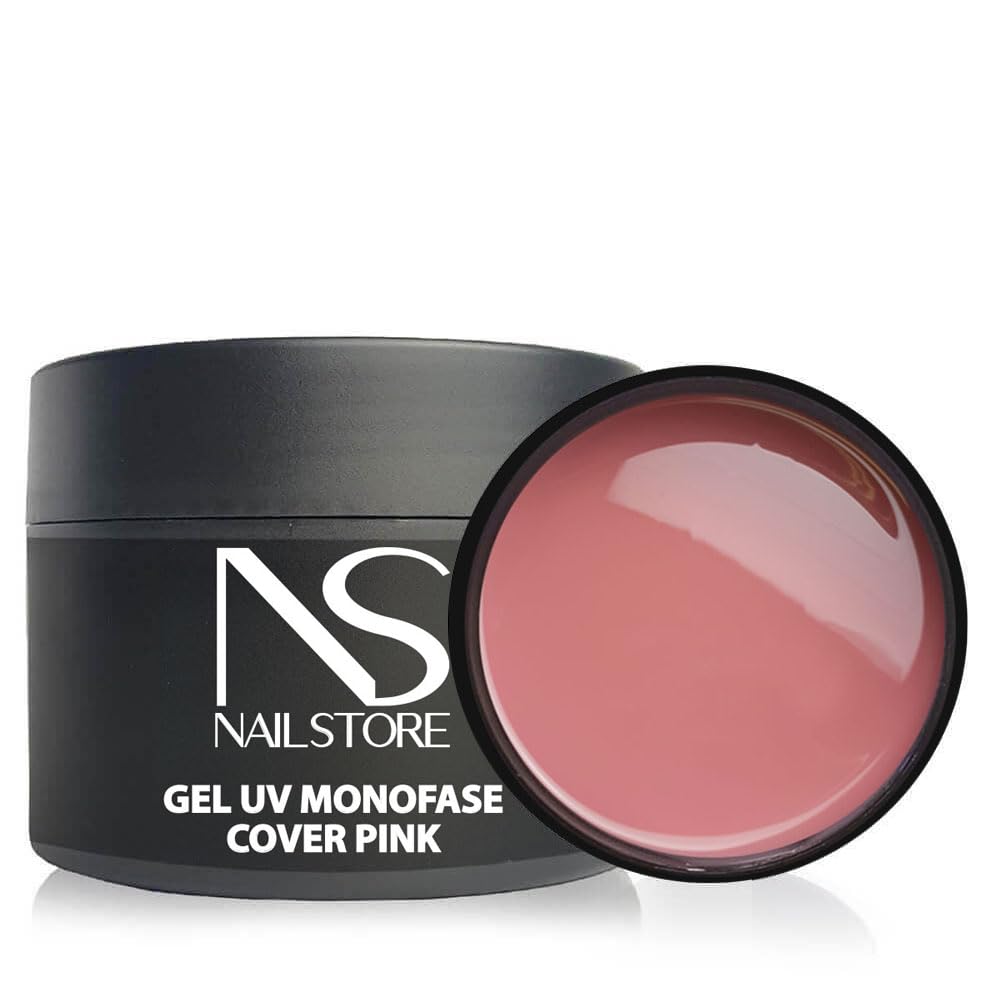 Nail Store Gel Monofásico Cover Pink – Gel de Construcción y Camuflaje 3 en 1 – Densidad Media y Autonivelante – Ideal para Babyboomer, Relleno y Extensiones con Molde – Made in Italy (100 g)