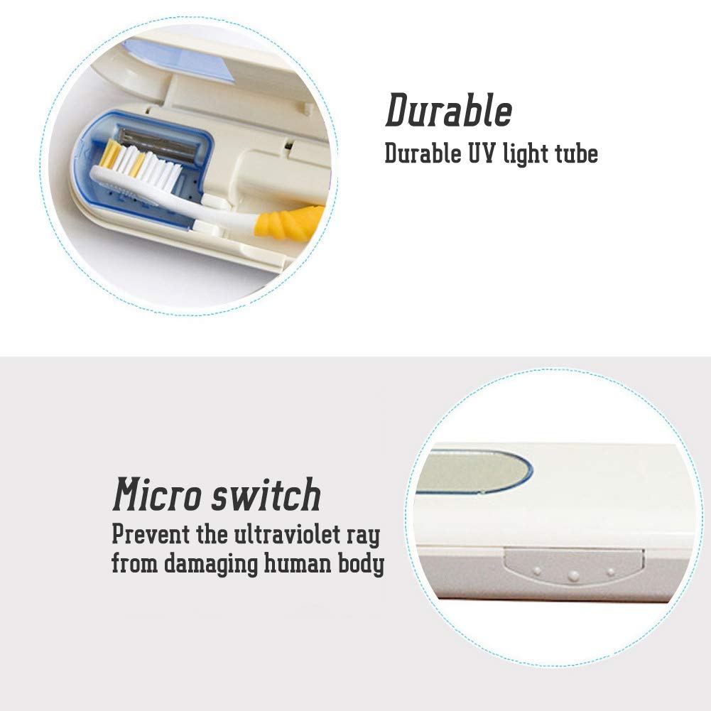 Sterilizzatore Per Spazzolino Denti, Automatico Con Accessori Bagno Spazzolini Denti E Accessori Per Cacciaviti A Stella Sterilizzazione (Blu)