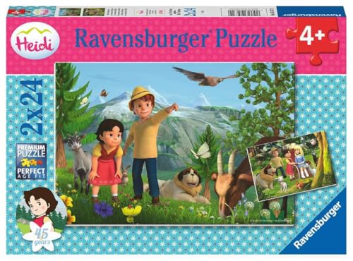 Ravensburger- Animales 05672-Puzzle Infantil (2 x 24 Piezas), diseño de Heidi (05672)