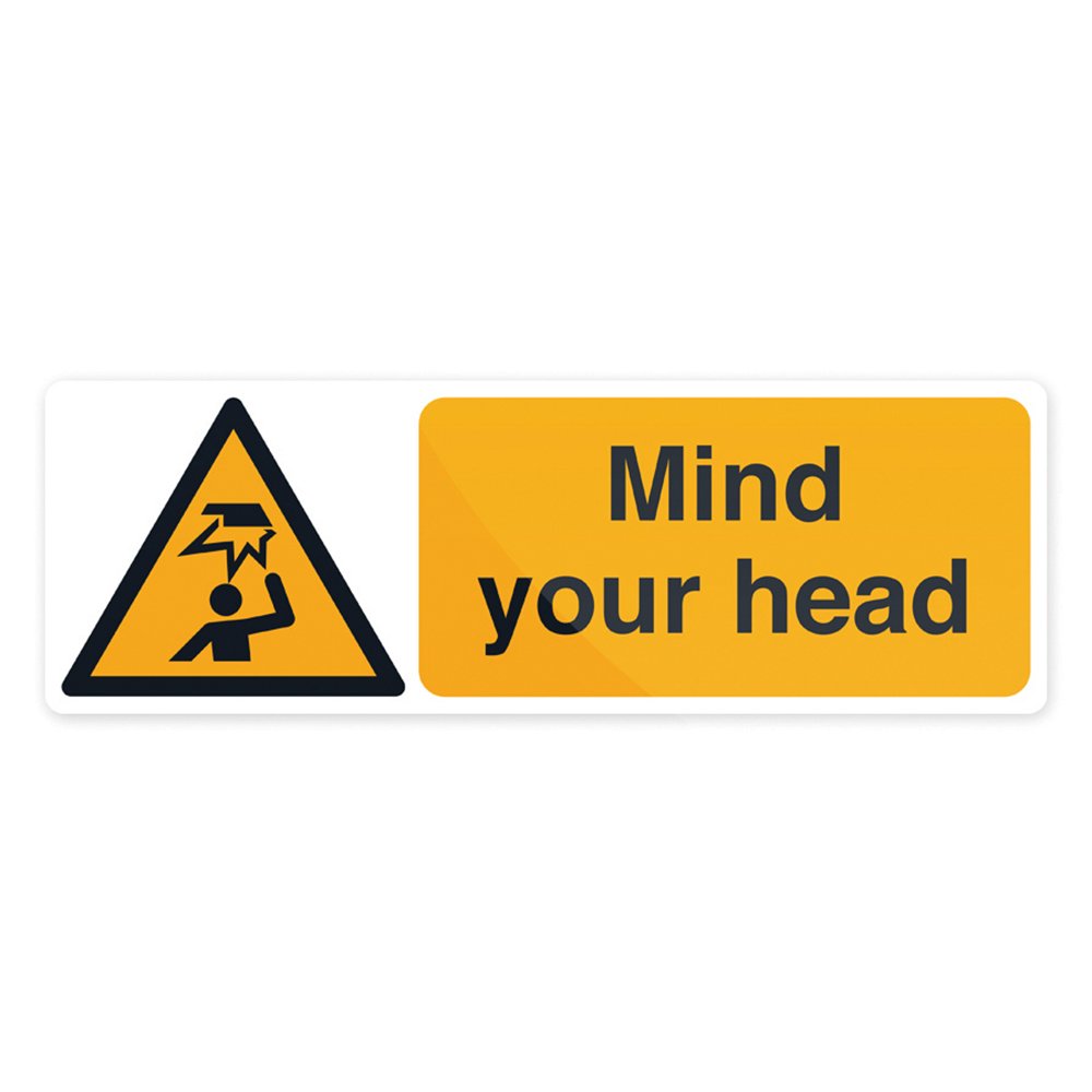 Fixman 961363 Self-Adhesive Mind Your Head Sign 300 x 100mm