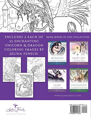 Unicorns and Dragons - Enchanting Fantasy Coloring Book (Fantasy Coloring by Selina) - Image 2