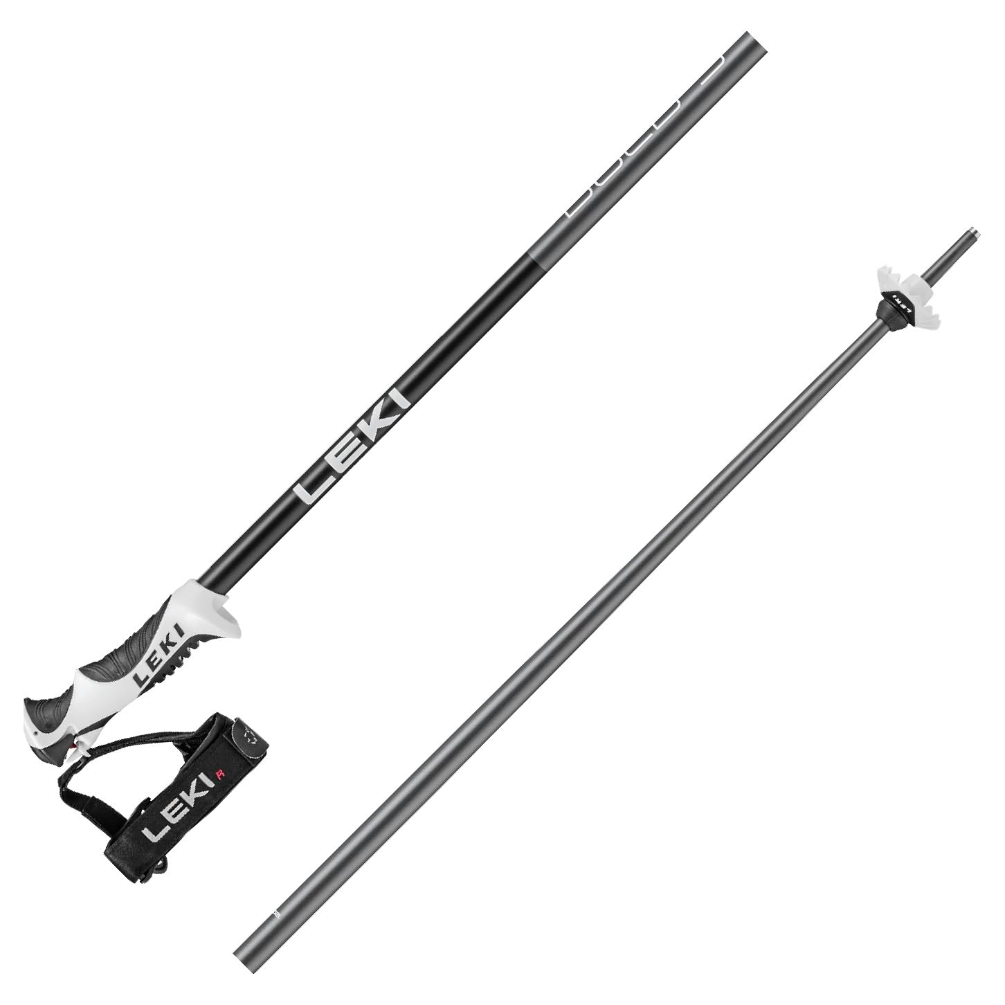 LEKI Bold S / 18 mm - Black/White - kijki narciarskie unisex z Trigger S