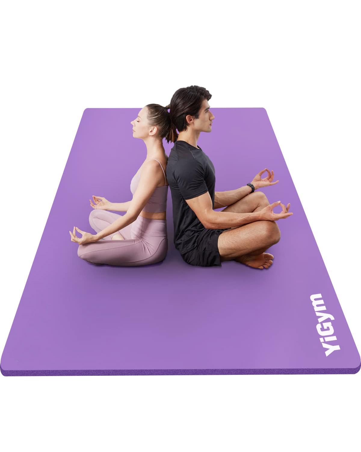 YiGym Yoga Mat 200×130cm Thick 15mm NBR Exercise Mat for Home Gym Yoga