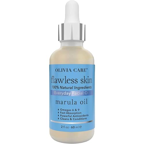 Olivia Care Marula Everyday Flawless Aceite facial esencial 100% natural. Nutritivo, regordete, revive, hidratante, calmante y calmante. Estabiliza