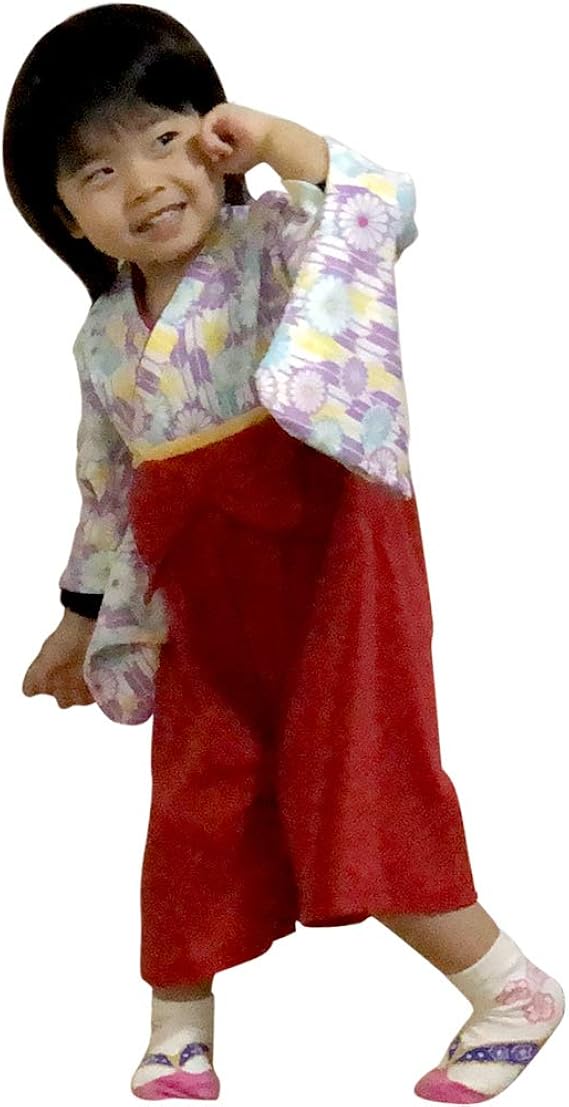 Amazon Co Jp 女の子用 ベビー着物 袴カバーオール 着物ロンパース サイズ70cm赤ちゃん用着物 お正月 日本のお土産 初節句 インスタ映え 出産祝い ハロウィン衣装 ファッション