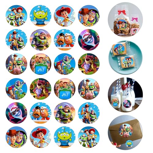 120pcs Cartoon for Toy Inspired Story Stickers for Kids Cartoon Birthday Party Supplies for Party Decorations.