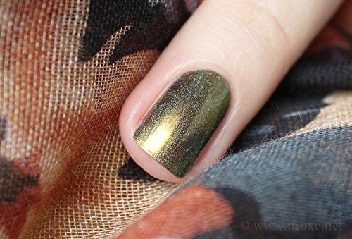 Image of ILNP Bishop (H) - Gold, Olive Green, Greyish Blue Color Shifting Holographic Nail Polish