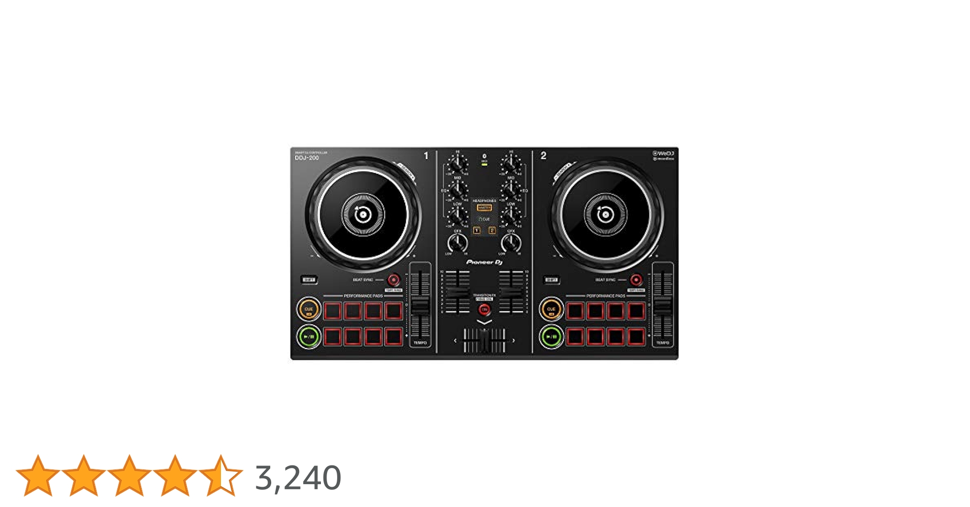 (ほぼ未使用)Pioneer DDJ-200 DJコントローラー箱、付属品完備 Pioneer DJ DDJ-200 スマートDJコントローラーDDJ200 パイオニア