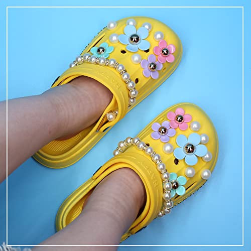 Flower Shoes Charms For Girls & Women Shoe Charms For Croc Bling Shoe Decoration With Chains For Clog Sandals Kawaii Shoe Accessories For Adults Kids Teens #TOP4