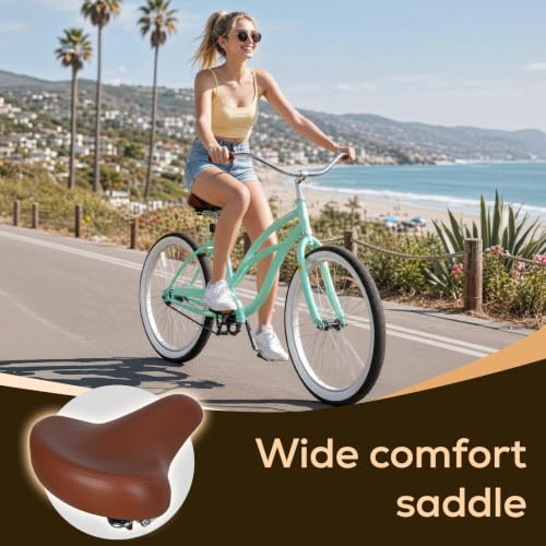 RideOrigin 26 Inch Beach Cruiser Bike