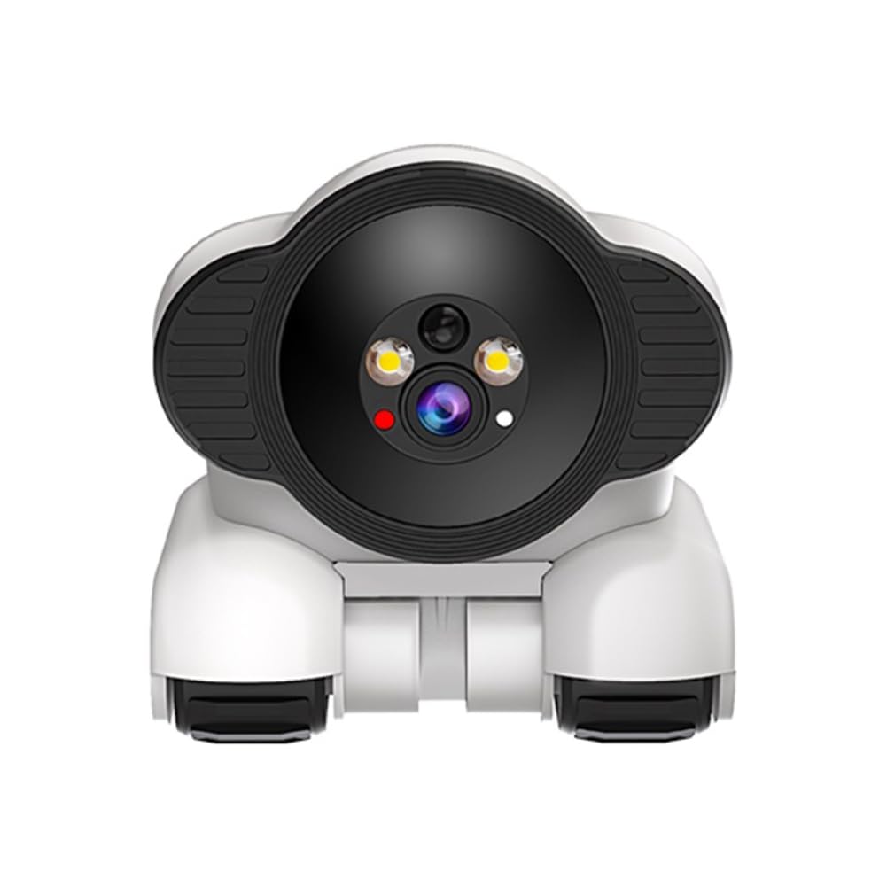 Telecamera di Sicurezza Wi-Fi con Doppio Obiettivo e Audio Bidirezionale 1080p, Baby Monitor con Controllo Tramite App per Neonati/Cani Anziani/Animali Domestici