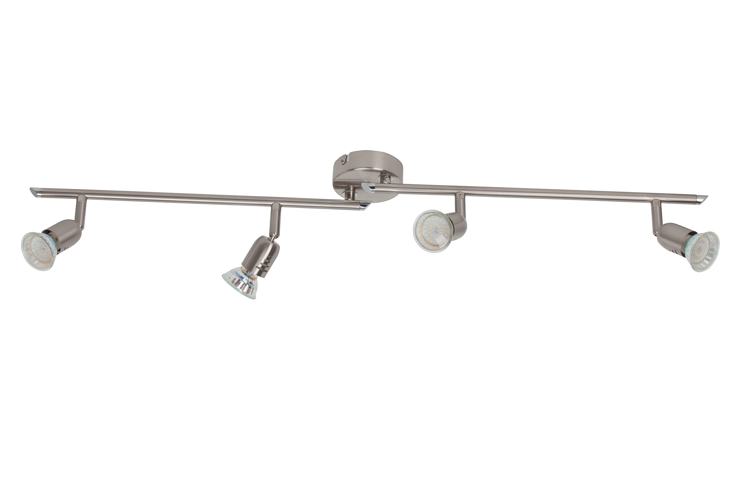 Lampada BRILLIANT Loona Faretto LED ferro 4flg | 4x LED-PAR51, GU10, 3W lampade a riflettore LED incluse, (250lm, 3000K) | Scala da A ++ a E | Bracci orientabili/teste orientabili