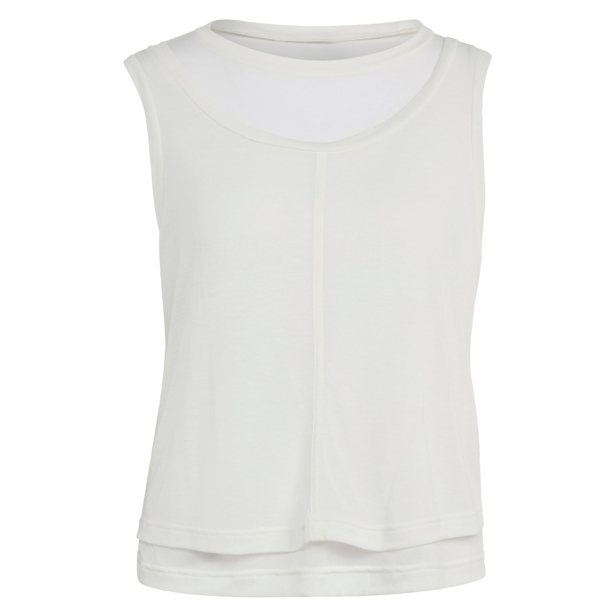 adidas Women's Soft Lux Sheer Long-Sleeve Shirt, Off White, XXL