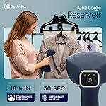 Electrolux Steamer for Clothes, 1500 Watt Portable Handheld Fabric and Garment Steamer with Lint Remover & Fabric Brush, Ultra-Fast Heat Up, 18 Min Continuous Steam for Powerful Wrinkle Remover, Blue - Image 2