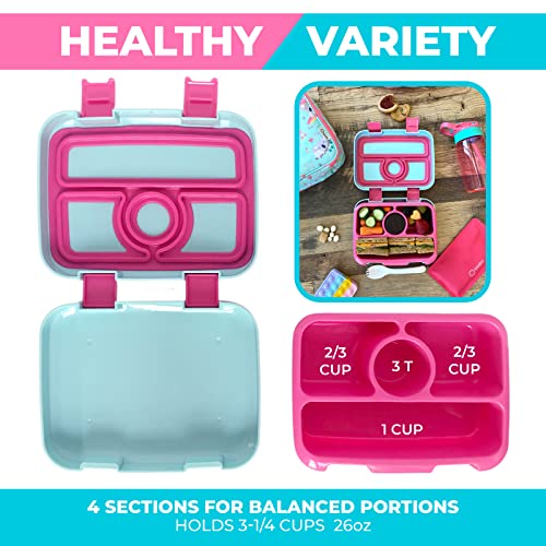 Image of Bento Lunch Box for Kids with Thermo Food Jar for Hot Food Soup, Insulated Lunch Bag and Ice Cold Pack Set, Stainless Steel Lunch Thermal, Container Boxes with 4 Compartments, Koala