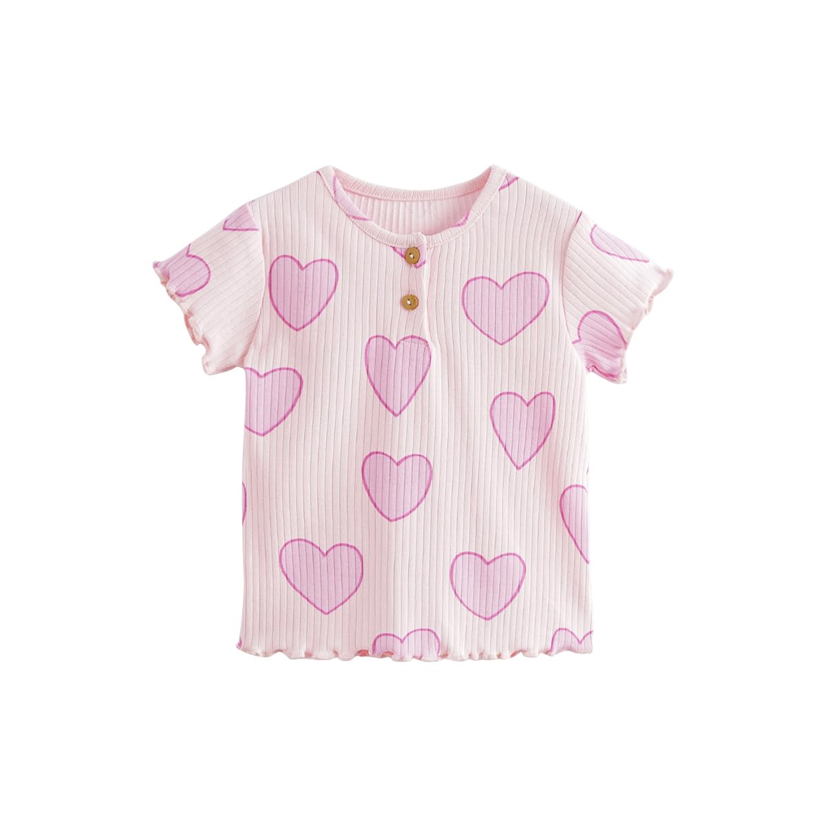 marc janieMARC&JANIE Girls Summer Stretch-Knit Lace Short Sleeves T-Shirts 230862