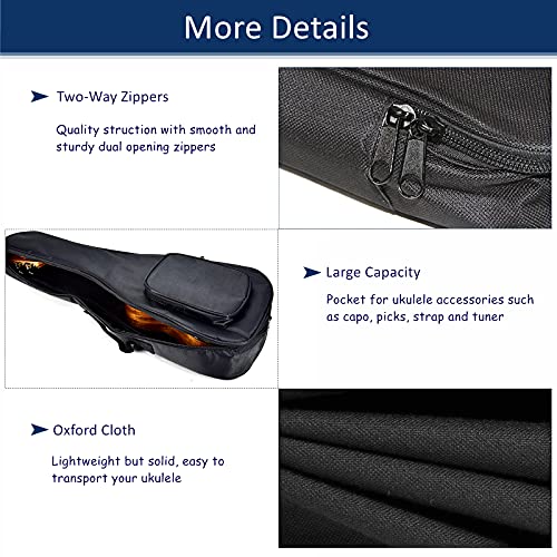 Generic Housse de transport pour ukulélé ténor de 26 », sac à dos Oxford imperméable avec bandoulière réglable, poignées… - Les Beatles, Paul McCartney, John Lennon, RIngo Starr, George Harrison Generic Housse de transport pour ukulélé ténor de 26'', sac à dos Oxford imperméable avec bandoulière réglable, poignées… – Image 6