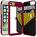 iPhone 7 Case, Bastex Hot Pink Hidden Back Mirror Wallet Case with Stand Feature and Card Holder for Apple iPhone 7