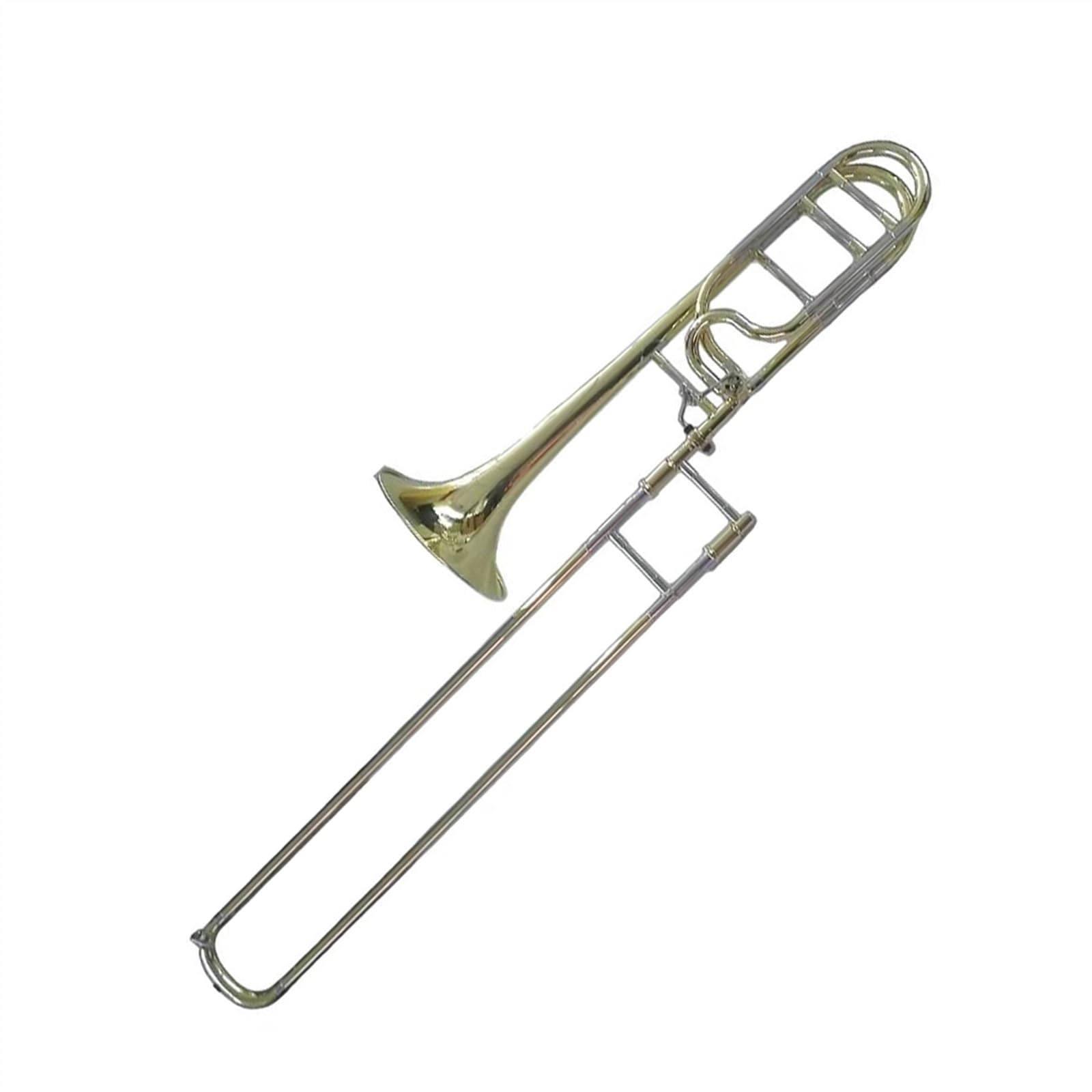 Trombones Instrumentos musicales Trombón Tenor Profesional Tono Bb/F De Manga Deslizante De Cuproníquel Lacado En Oro Profesional